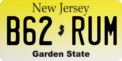 NJ license plate B62RUM