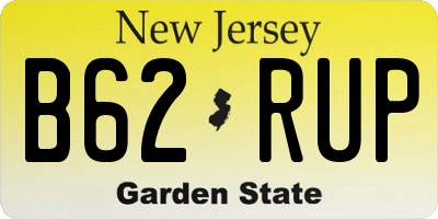 NJ license plate B62RUP