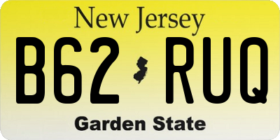 NJ license plate B62RUQ