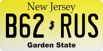 NJ license plate B62RUS