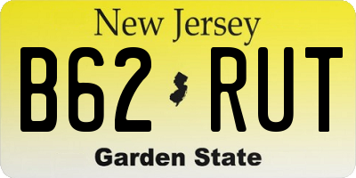 NJ license plate B62RUT