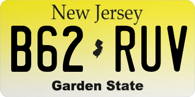 NJ license plate B62RUV