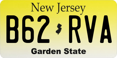 NJ license plate B62RVA