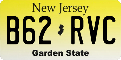 NJ license plate B62RVC