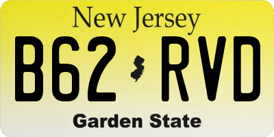 NJ license plate B62RVD