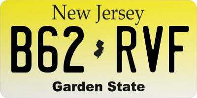 NJ license plate B62RVF