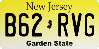 NJ license plate B62RVG