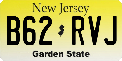 NJ license plate B62RVJ