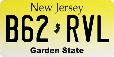 NJ license plate B62RVL