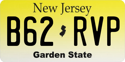NJ license plate B62RVP