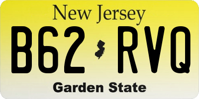 NJ license plate B62RVQ