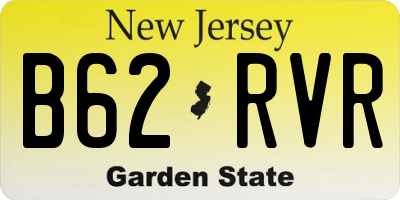NJ license plate B62RVR