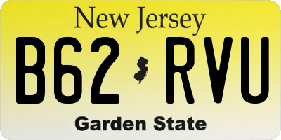 NJ license plate B62RVU