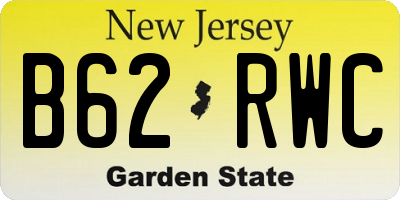 NJ license plate B62RWC