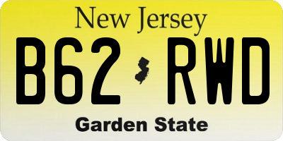 NJ license plate B62RWD