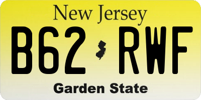 NJ license plate B62RWF
