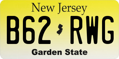 NJ license plate B62RWG