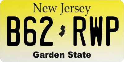 NJ license plate B62RWP