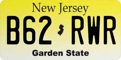 NJ license plate B62RWR