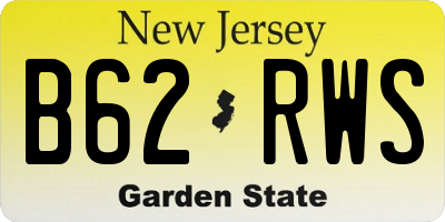 NJ license plate B62RWS