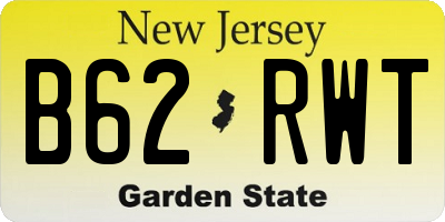 NJ license plate B62RWT
