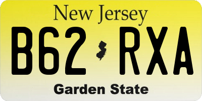 NJ license plate B62RXA