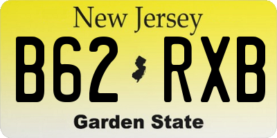 NJ license plate B62RXB