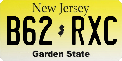 NJ license plate B62RXC