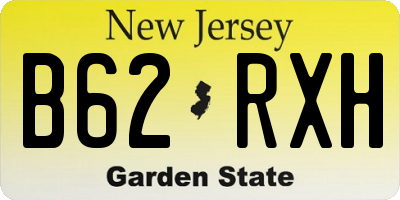 NJ license plate B62RXH