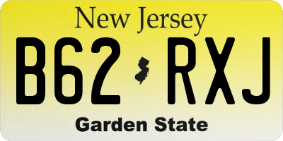 NJ license plate B62RXJ
