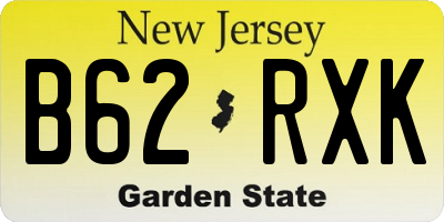 NJ license plate B62RXK