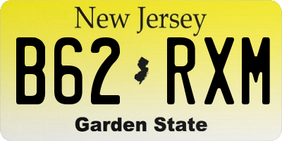 NJ license plate B62RXM