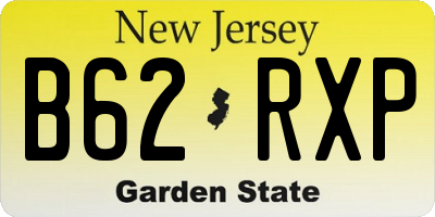 NJ license plate B62RXP