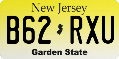 NJ license plate B62RXU