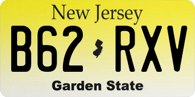 NJ license plate B62RXV