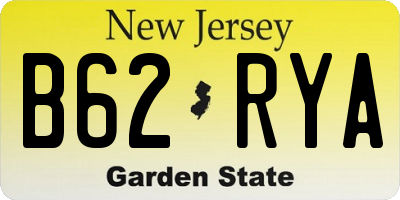 NJ license plate B62RYA