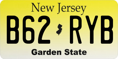 NJ license plate B62RYB
