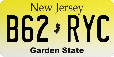 NJ license plate B62RYC