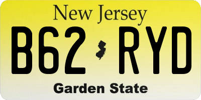 NJ license plate B62RYD