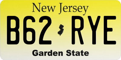 NJ license plate B62RYE