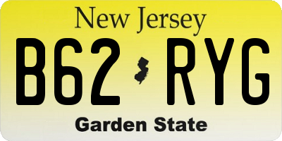NJ license plate B62RYG