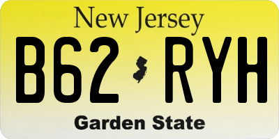 NJ license plate B62RYH