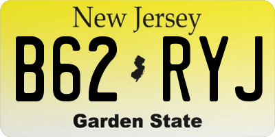 NJ license plate B62RYJ