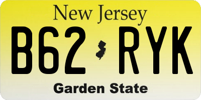 NJ license plate B62RYK