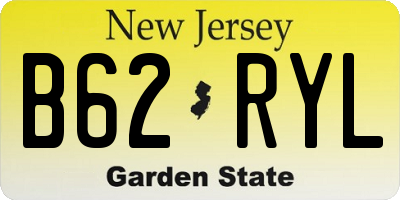 NJ license plate B62RYL