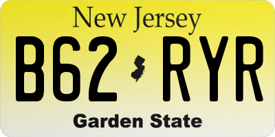 NJ license plate B62RYR