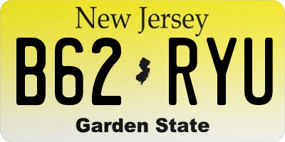 NJ license plate B62RYU