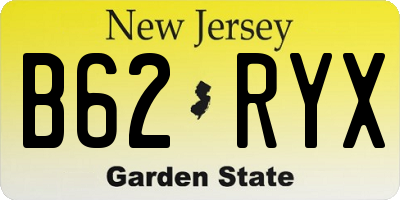 NJ license plate B62RYX