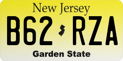 NJ license plate B62RZA
