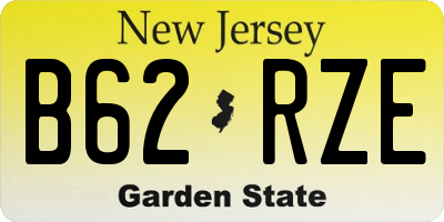NJ license plate B62RZE